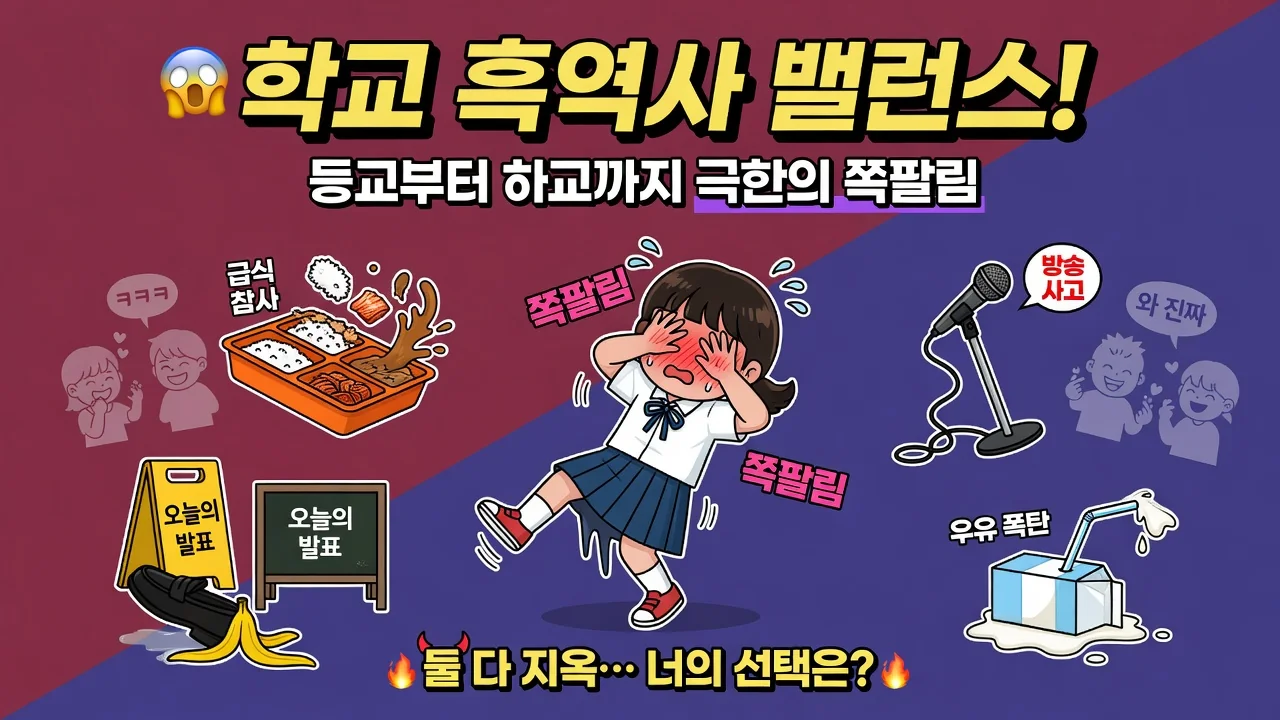 😱 학교 흑역사 밸런스! 등교부터 하교까...