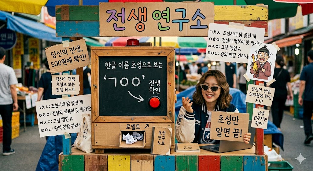 한글 이름의 초성으로 보는 전생 테스트