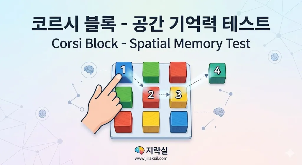 코르시 블록 — 공간 기억력 테스트