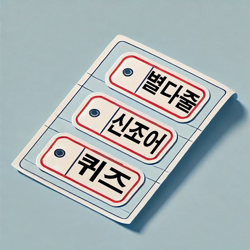 신조어 잘알 퀴즈! (객관식)