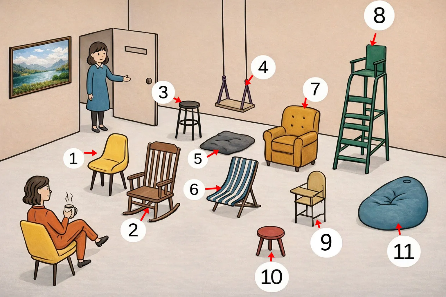 상담실에서 무의식적으로 고르게 되는 의자는?