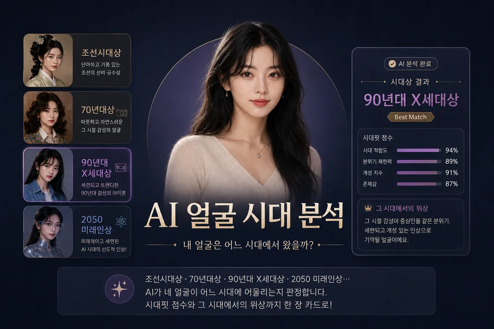 AI 얼굴 시대 분석 — 조선? 90년대? 미래? 내 얼굴의 시대