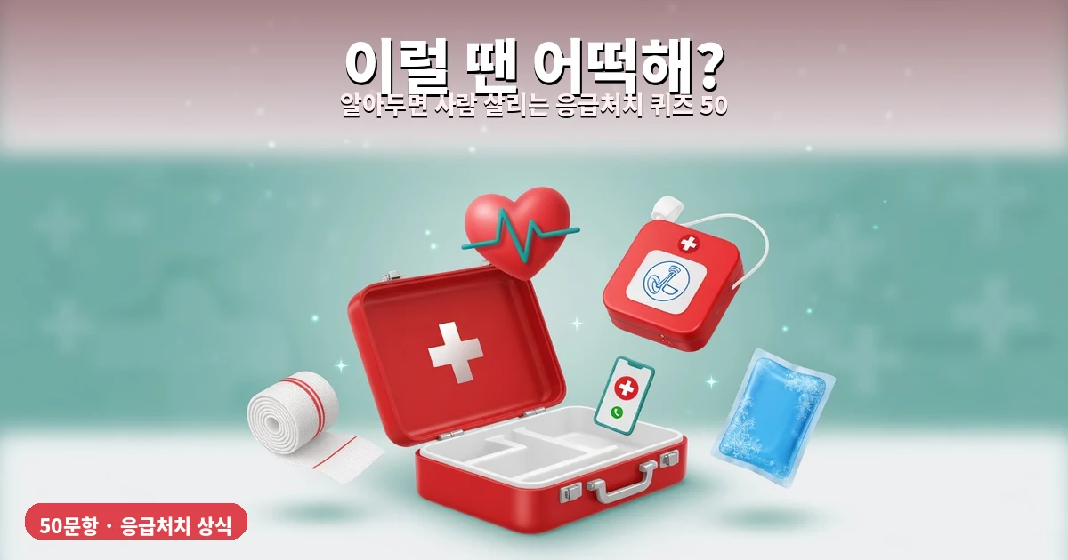 이럴 땐 어떡해? — 알아두면 사람 살리는 응급처치 퀴즈 50