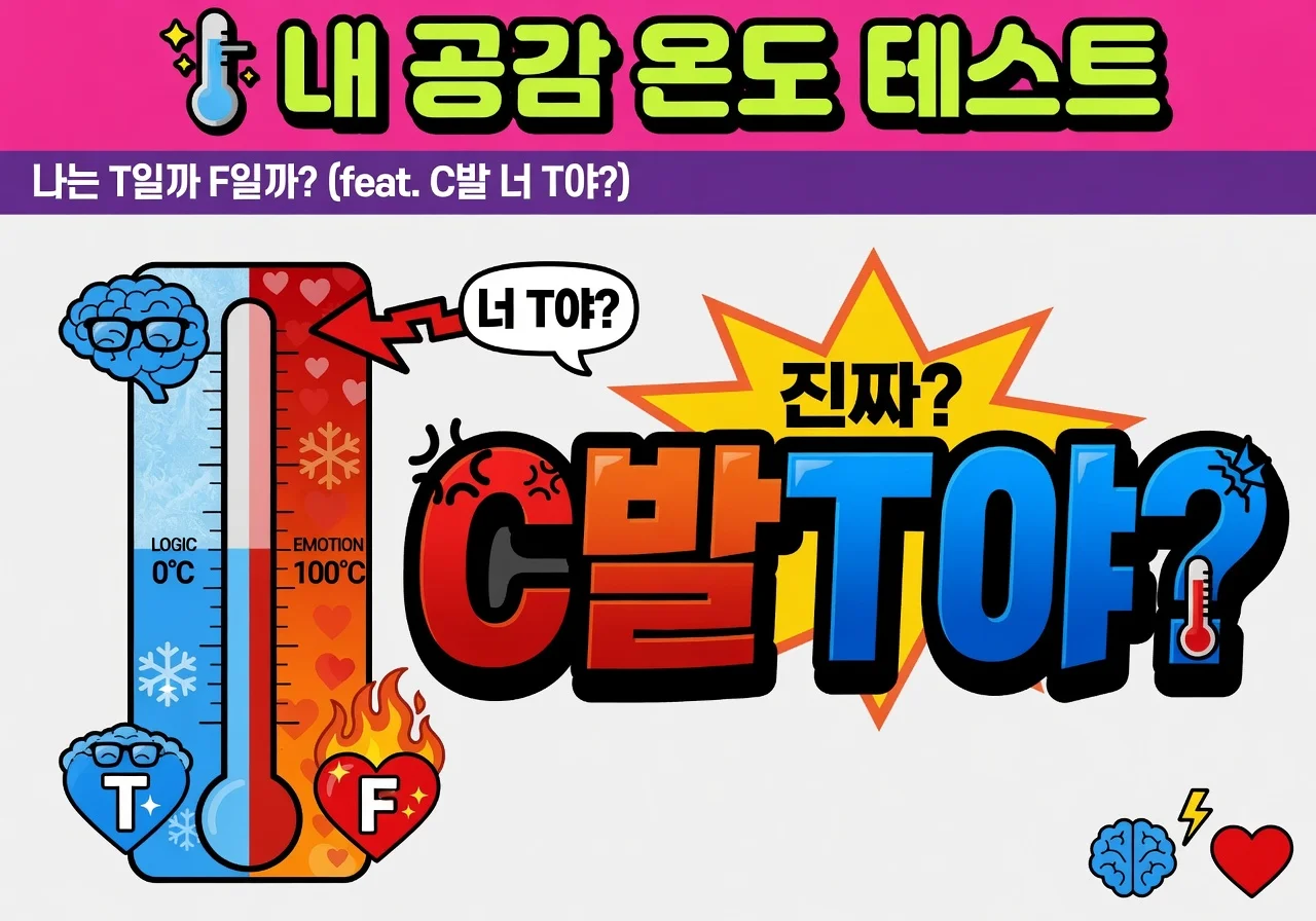 🌡️ 내 공감 온도 테스트 — 나는 T일까 F일까? (feat. C발 너 T야?)
