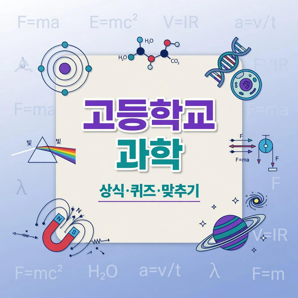 고등학교 수준 과학 상식 퀴즈 (객관식)