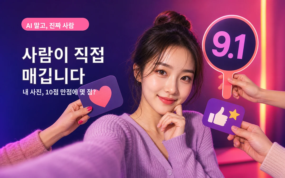 리얼 얼평 - 내 사진, 진짜 사람들은 몇 점?