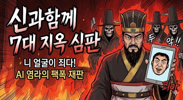 AI [신과함께] 7대 지옥 얼굴 심판 - 니 얼굴이 죄다! 👹