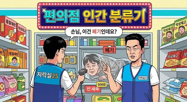 AI 편의점 인간 분류기 : 손님, 이건 폐기인데요?