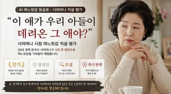 AI 며느릿감 등급표 - 시어머니 직설 평가