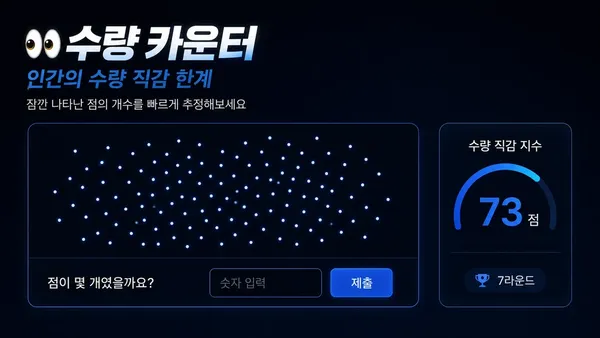 👀 수량 카운터 — 인간의 수량 직감 한계
