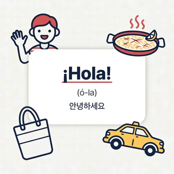 생활 스페인어 회화 퀴즈 (객관식·해설 포함)