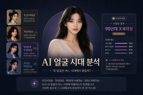 AI 얼굴 시대 분석 — 조선? 90년대? 미래? 내 얼굴의 시대