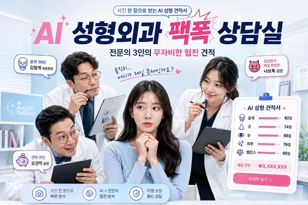 AI 성형외과 팩폭 상담실 - 전문의 3인의 무자비한 협진 견적 🏥