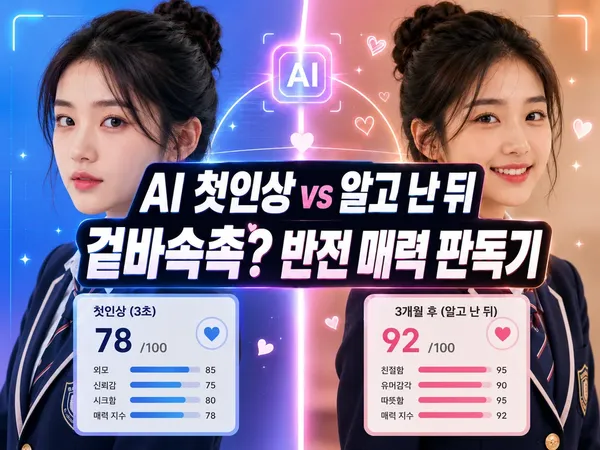 AI 첫인상 vs 알고 난 뒤 — 겉바속촉? 반전 매력 판독기