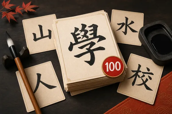 한자 급수 읽기 퀴즈 — 8급부터 4급까지 100문제