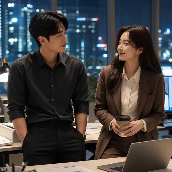 AI 야근 후 썸 - 같이 저녁 먹기