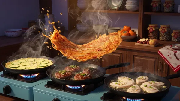 전 부치기 달인 - 명절 주방 타이밍 챌린지 🍳