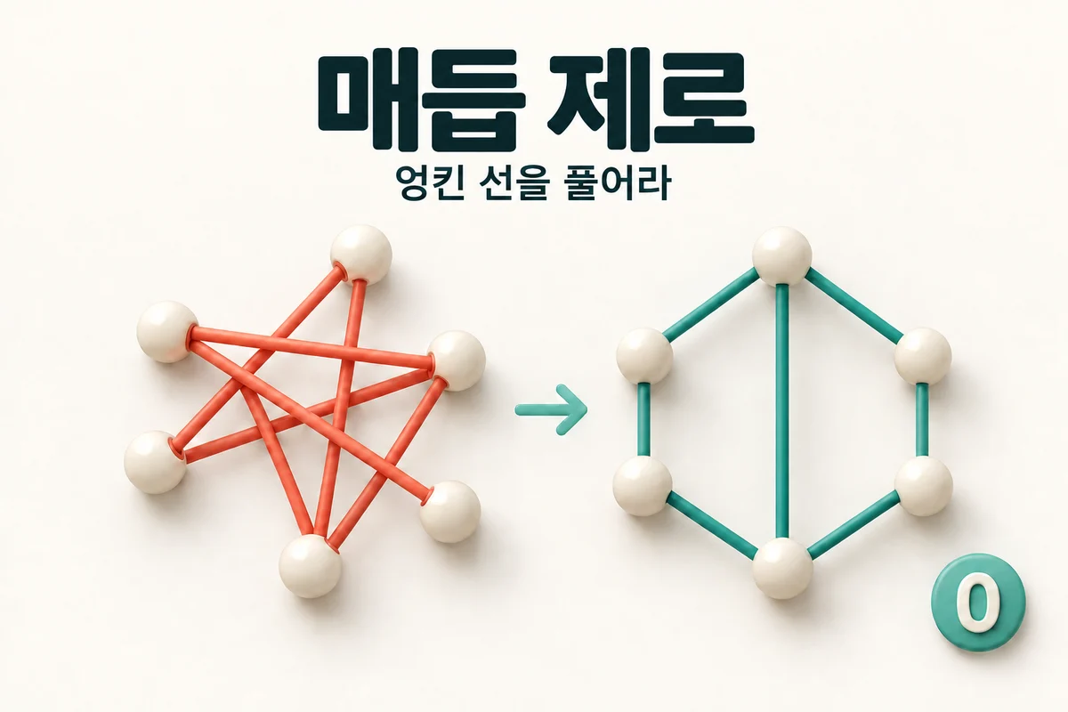 매듭 제로 - 엉킨 선 풀기 90초 두뇌 퍼즐 게임
