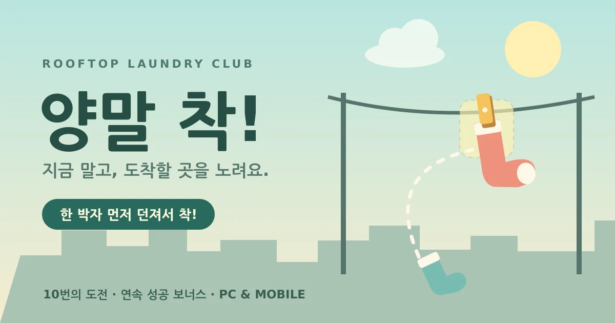 양말 착!