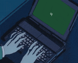 애니 노트북 타이핑 움짤 생성기